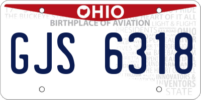 OH license plate GJS6318