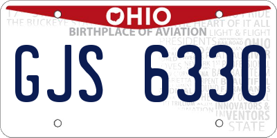 OH license plate GJS6330