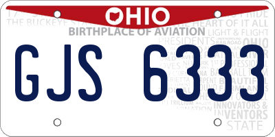 OH license plate GJS6333