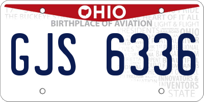 OH license plate GJS6336