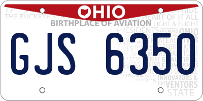 OH license plate GJS6350