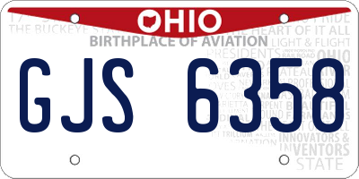 OH license plate GJS6358