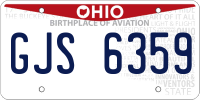 OH license plate GJS6359