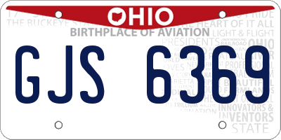 OH license plate GJS6369
