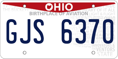 OH license plate GJS6370
