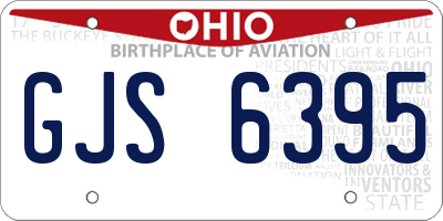OH license plate GJS6395