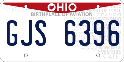 OH license plate GJS6396