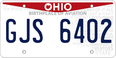 OH license plate GJS6402