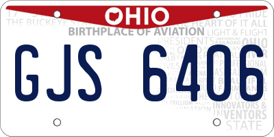 OH license plate GJS6406