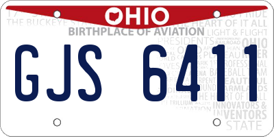 OH license plate GJS6411