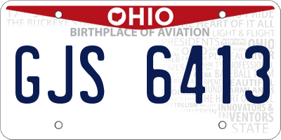 OH license plate GJS6413