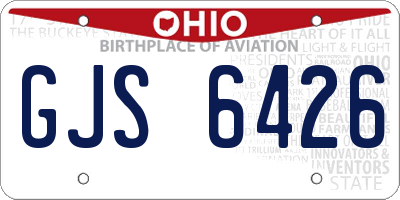 OH license plate GJS6426