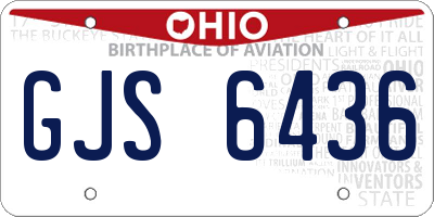 OH license plate GJS6436