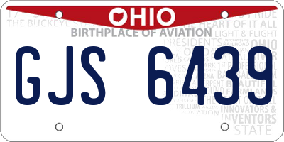OH license plate GJS6439