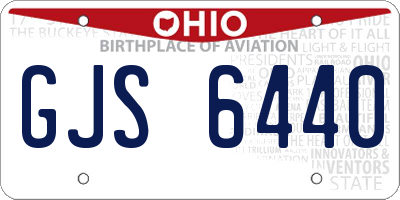 OH license plate GJS6440