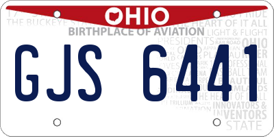 OH license plate GJS6441