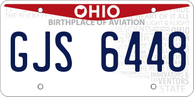 OH license plate GJS6448