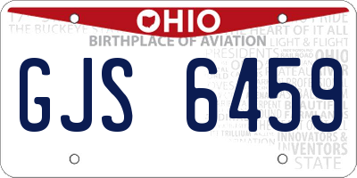 OH license plate GJS6459