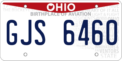 OH license plate GJS6460