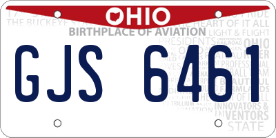 OH license plate GJS6461