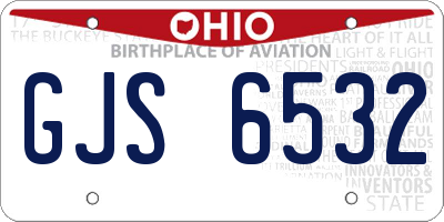 OH license plate GJS6532