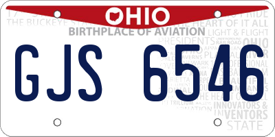 OH license plate GJS6546