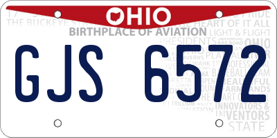 OH license plate GJS6572