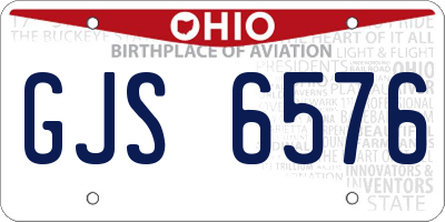 OH license plate GJS6576