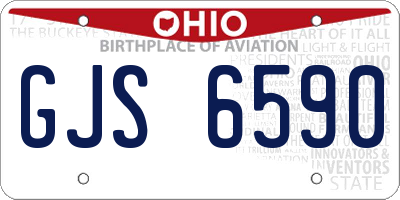 OH license plate GJS6590