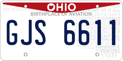 OH license plate GJS6611