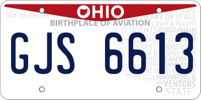 OH license plate GJS6613