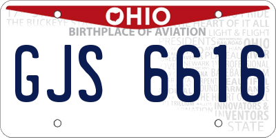 OH license plate GJS6616