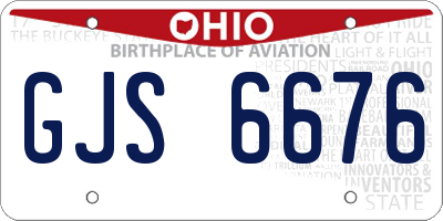 OH license plate GJS6676