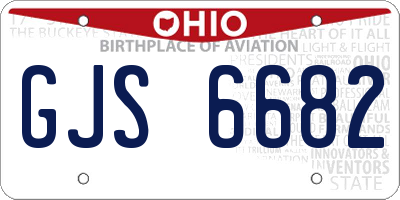 OH license plate GJS6682