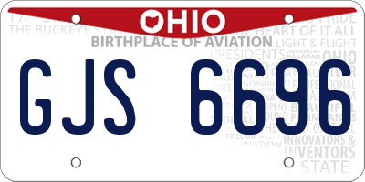 OH license plate GJS6696