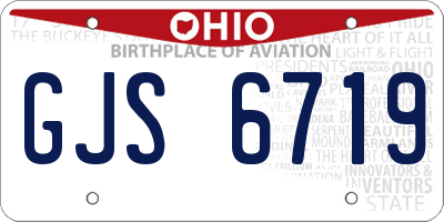 OH license plate GJS6719