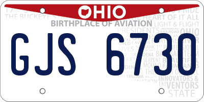 OH license plate GJS6730