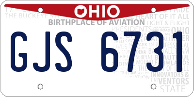 OH license plate GJS6731
