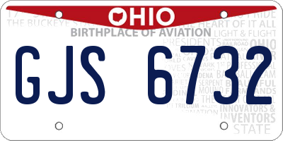 OH license plate GJS6732