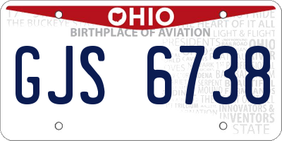 OH license plate GJS6738