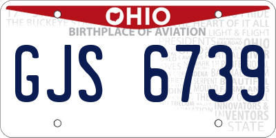 OH license plate GJS6739