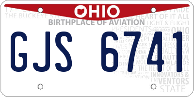 OH license plate GJS6741