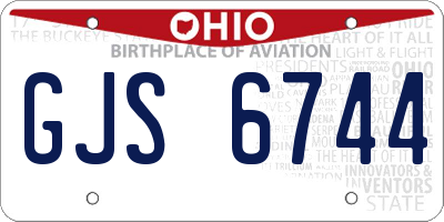 OH license plate GJS6744