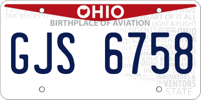 OH license plate GJS6758