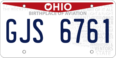 OH license plate GJS6761