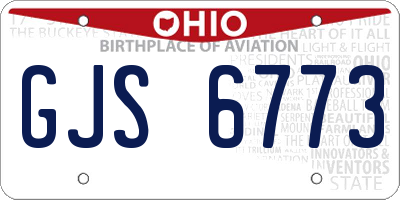 OH license plate GJS6773