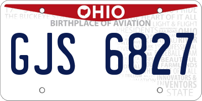 OH license plate GJS6827