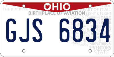 OH license plate GJS6834