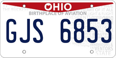 OH license plate GJS6853