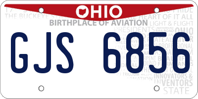OH license plate GJS6856